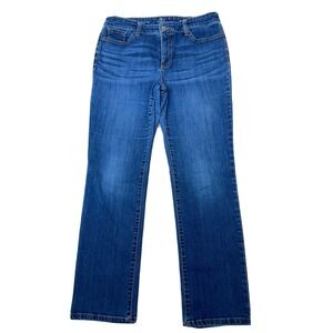 St. John's Bay‎  Women's Jeans Size 12 approx 32x29 Straight Leg Blue Denim